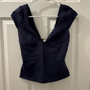 Free people navy duo corset top